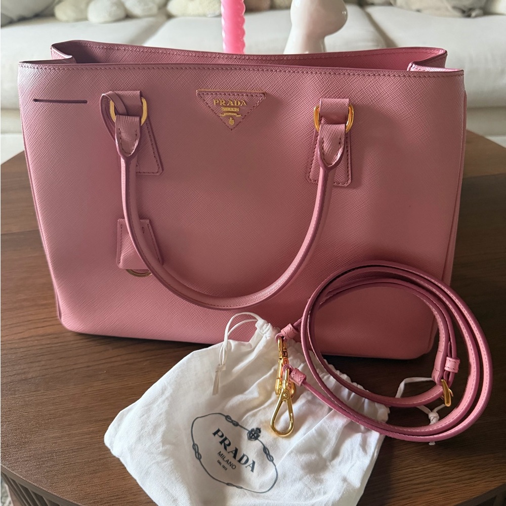 Prada Pink Saffiano Leather Tote